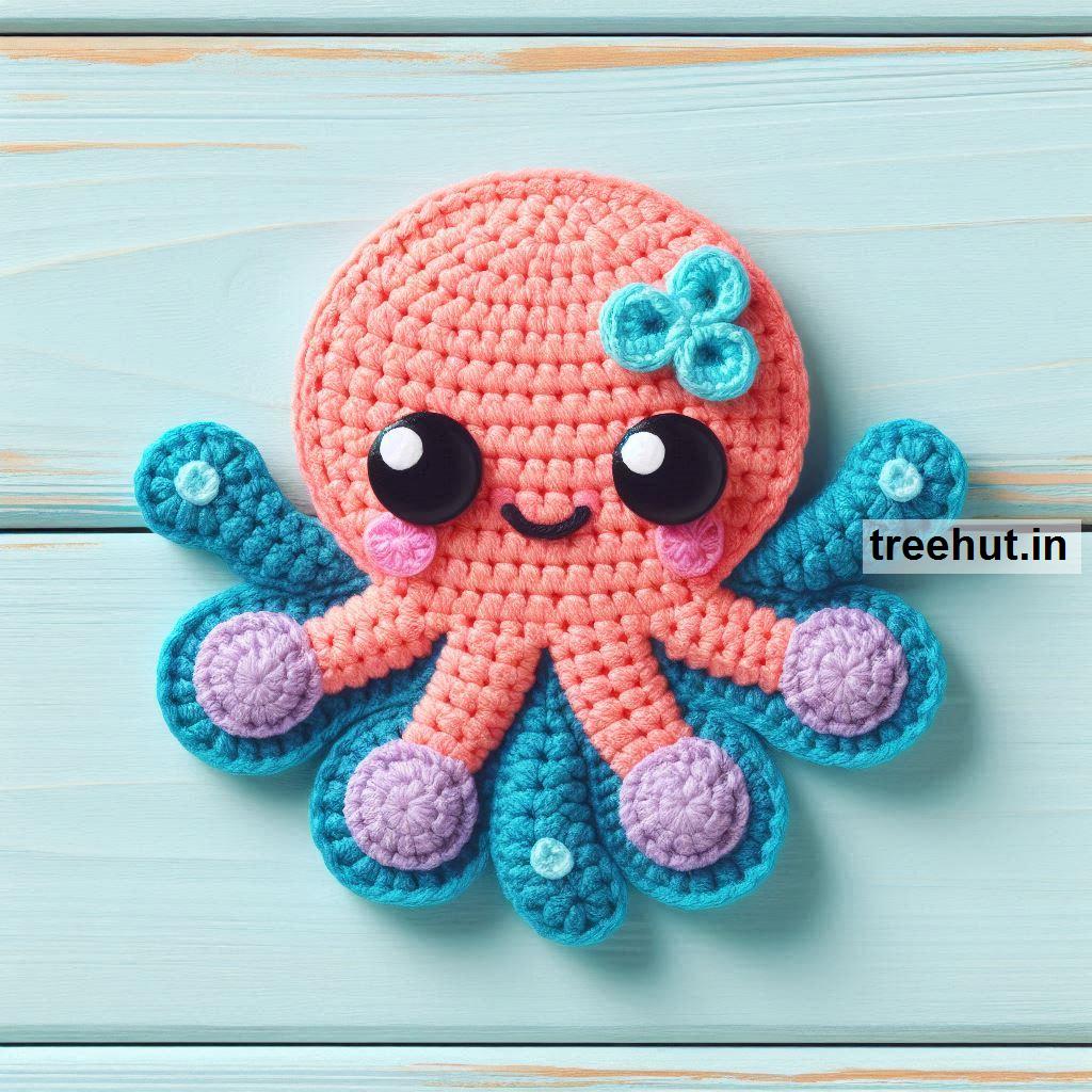 Crochet Octopus Ideas for Appliques and Small Crochet Projects with Leftover Yarn for Selling or Gifting