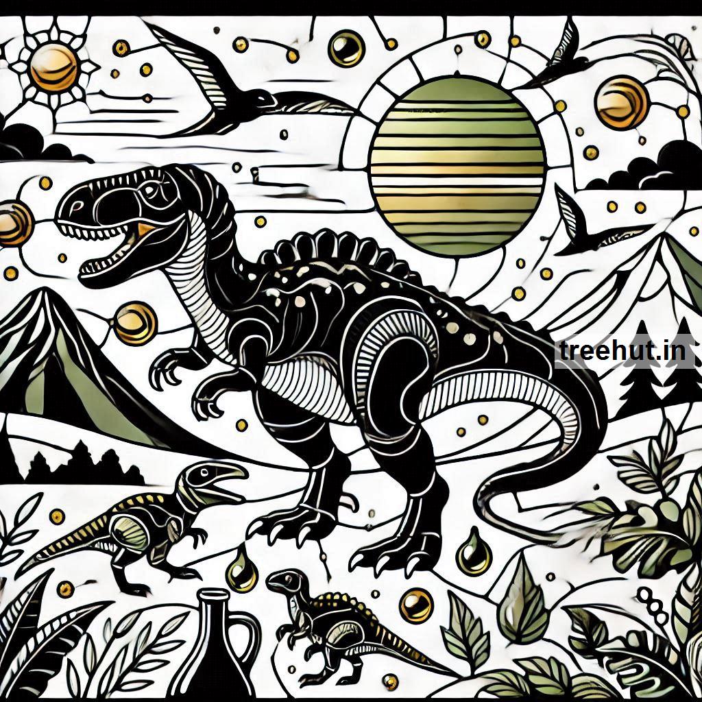 Dinosaur Stain Glass Painting Ideas
