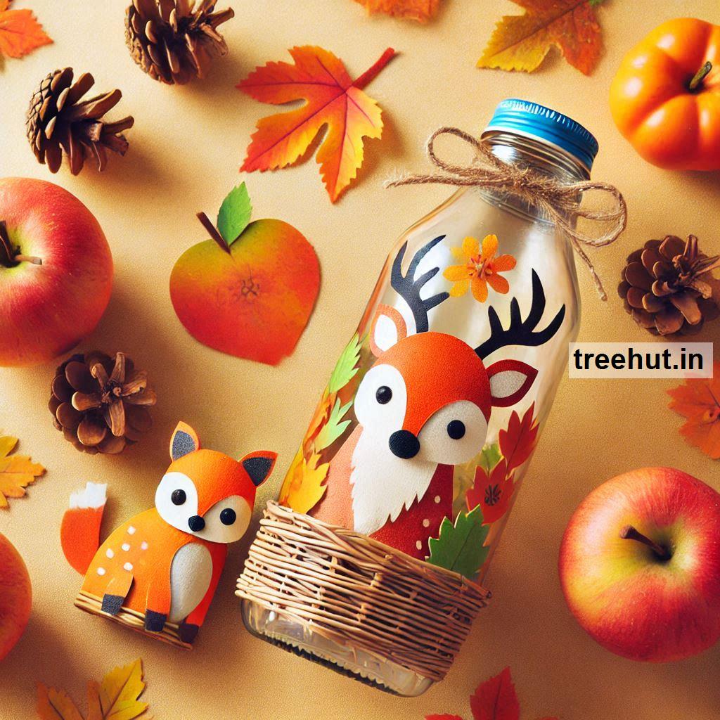 Fall Bottle Decoration Ideas, Bottle Craft Ideas