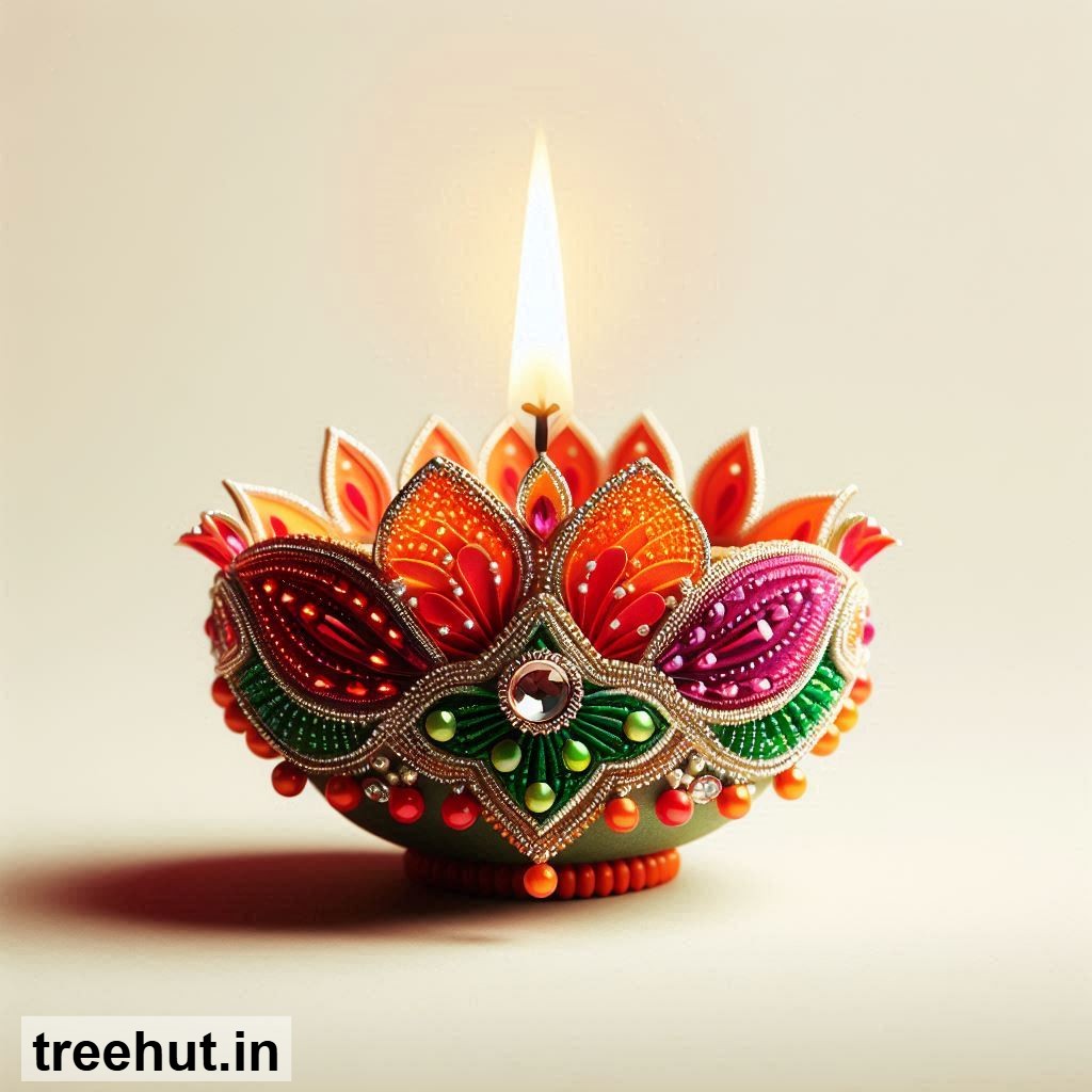 Free Diya Stickers for Gift Tags, Gift Boxes or Bags, Printables for Diwali, Navratri, Indian Festivals DIY Festive Crafts