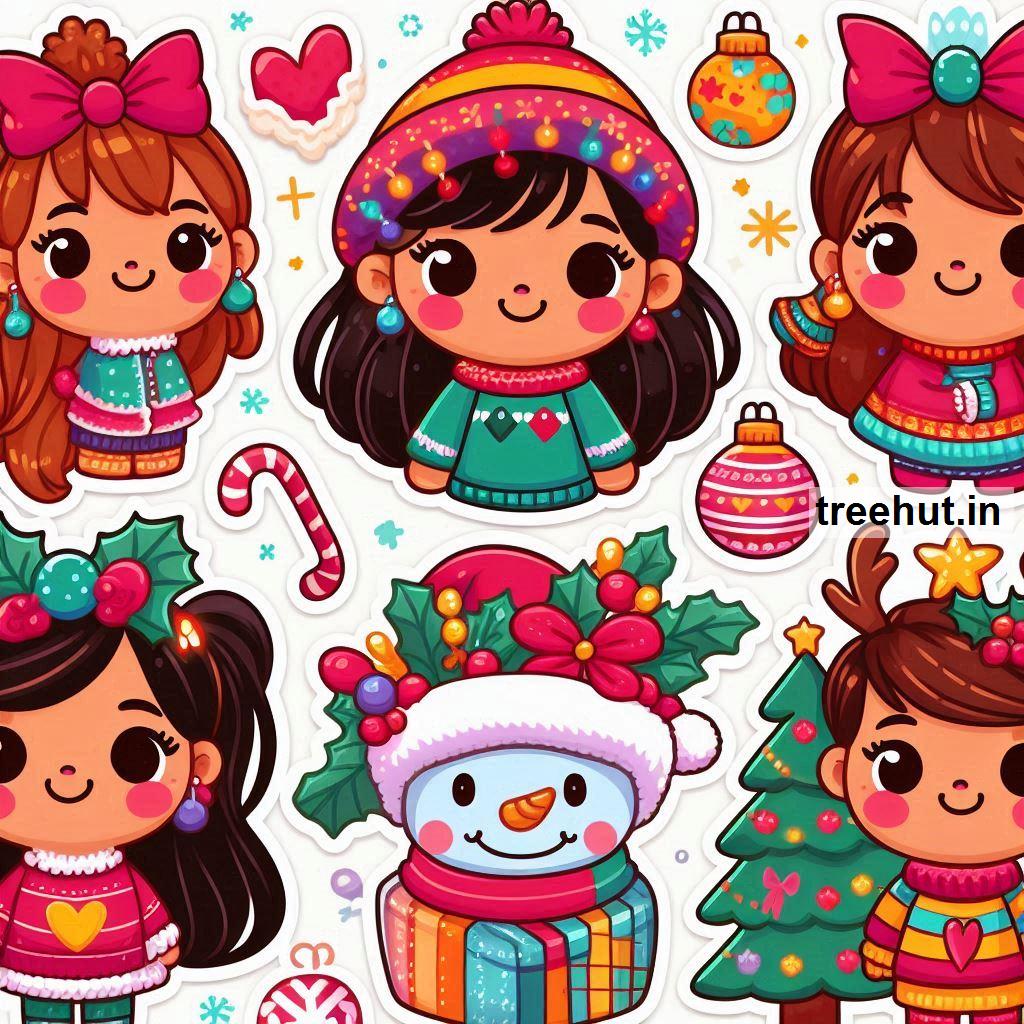 Free Printable Christmas Decorations Stickers and 85 Decoration Ideas with Cute Christmas Stickers