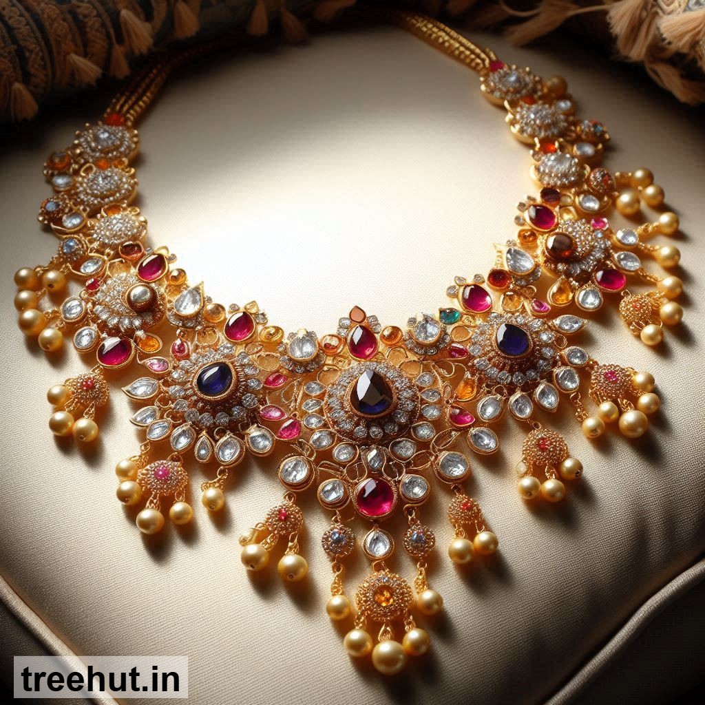 Gold Polki Necklace Design Ideas, Gold Jewelry Design Ideas