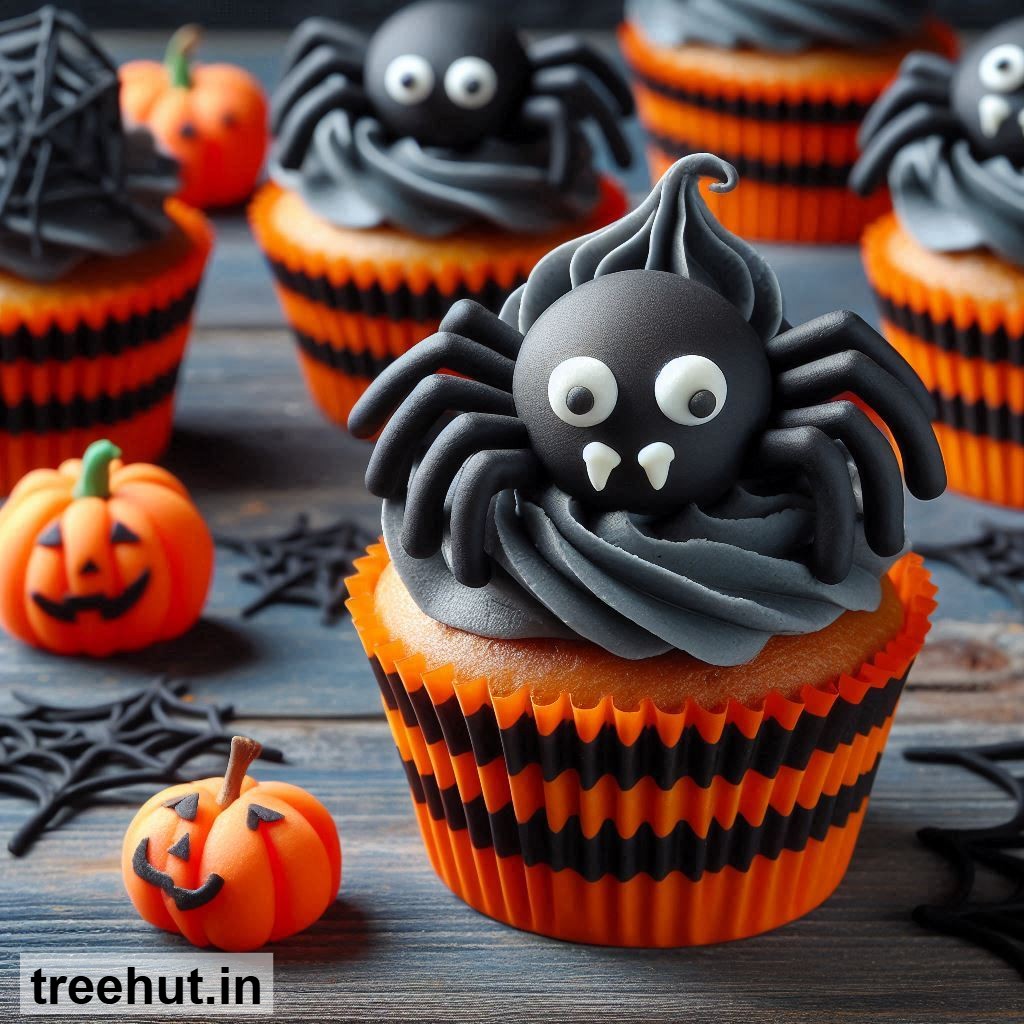Halloween Spiders Cupcake Ideas, Mini Cake Ideas, Cake Decoration Ideas