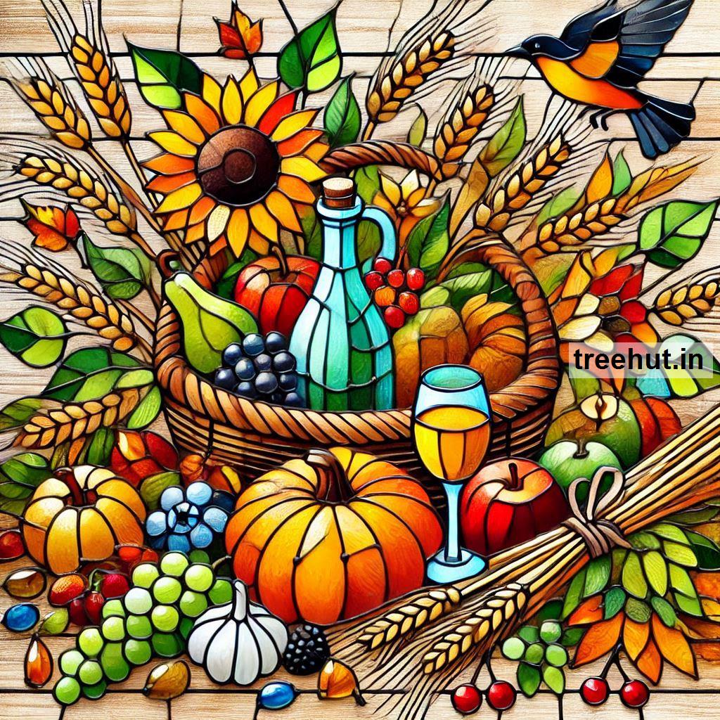 Harvest Stain Glass Painting Ideas
