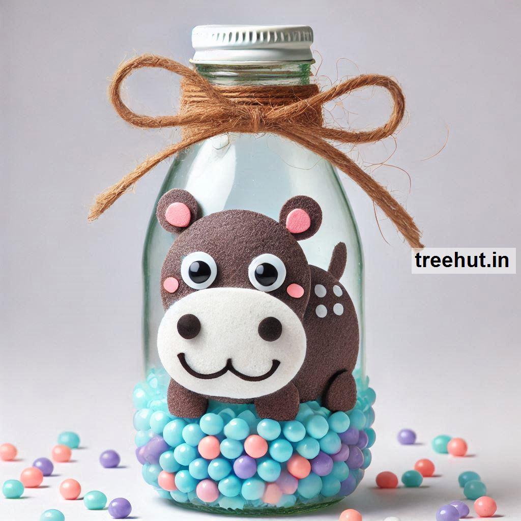 Hippo Bottle Decoration Ideas, Bottle Craft Ideas