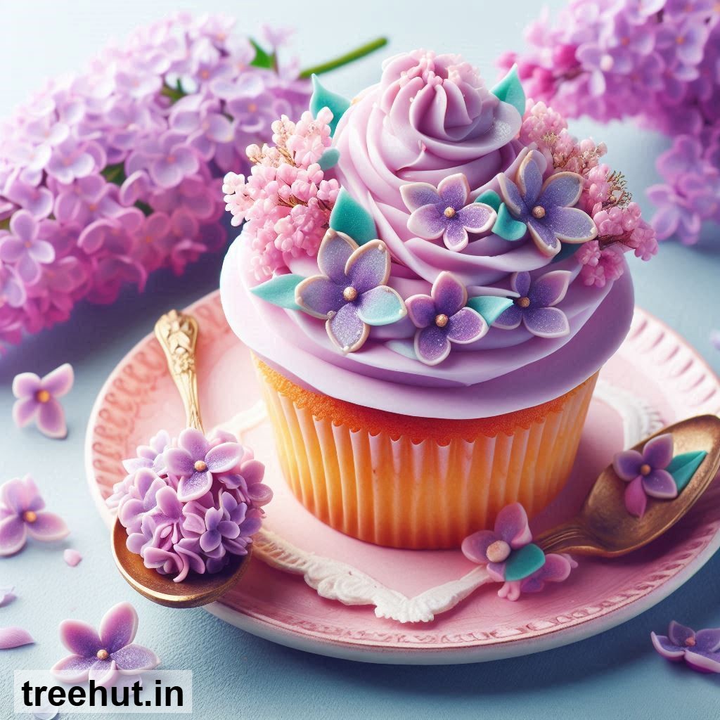 Lilac Cupcake Ideas, Mini Cake Ideas, Cake Decoration Ideas, Spring Cake Ideas