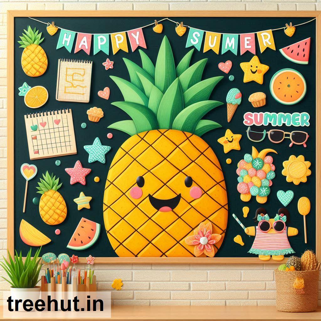 Pineapple,  Happy Summer Bulletin Board Ideas, School Bulletin Board Ideas