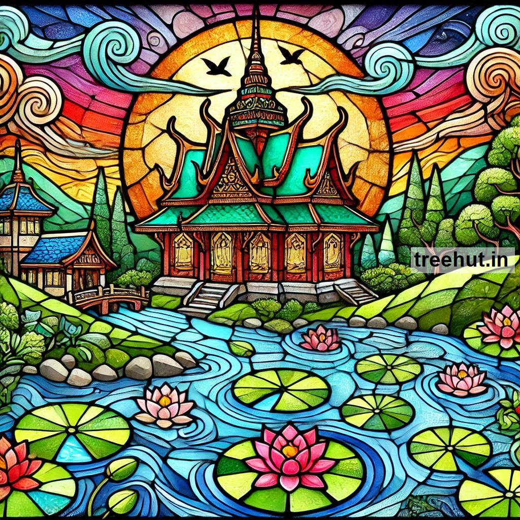 Pond Life Stain Glass Painting Ideas