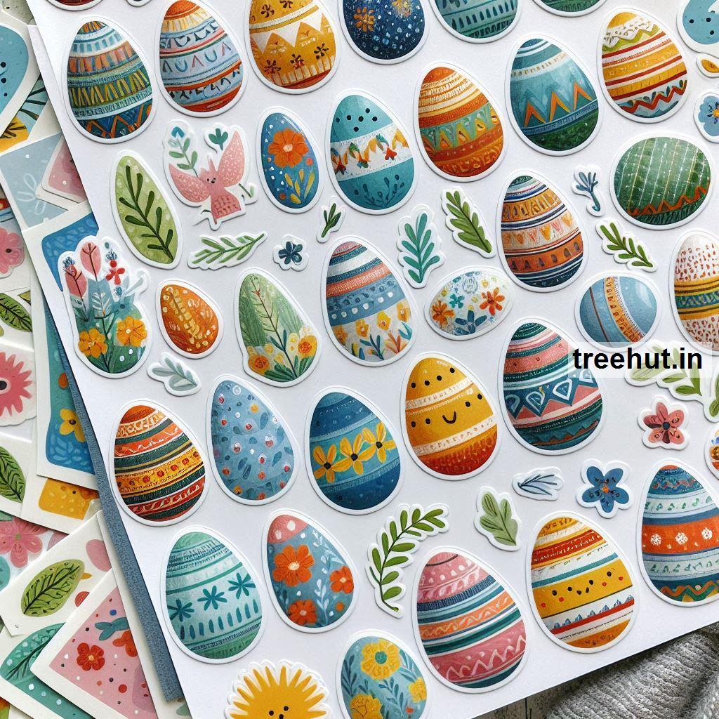 Printable Easter Egg Stickers and 25 Easter Activities for Kids, Adults, Family Time and Classroom Activities