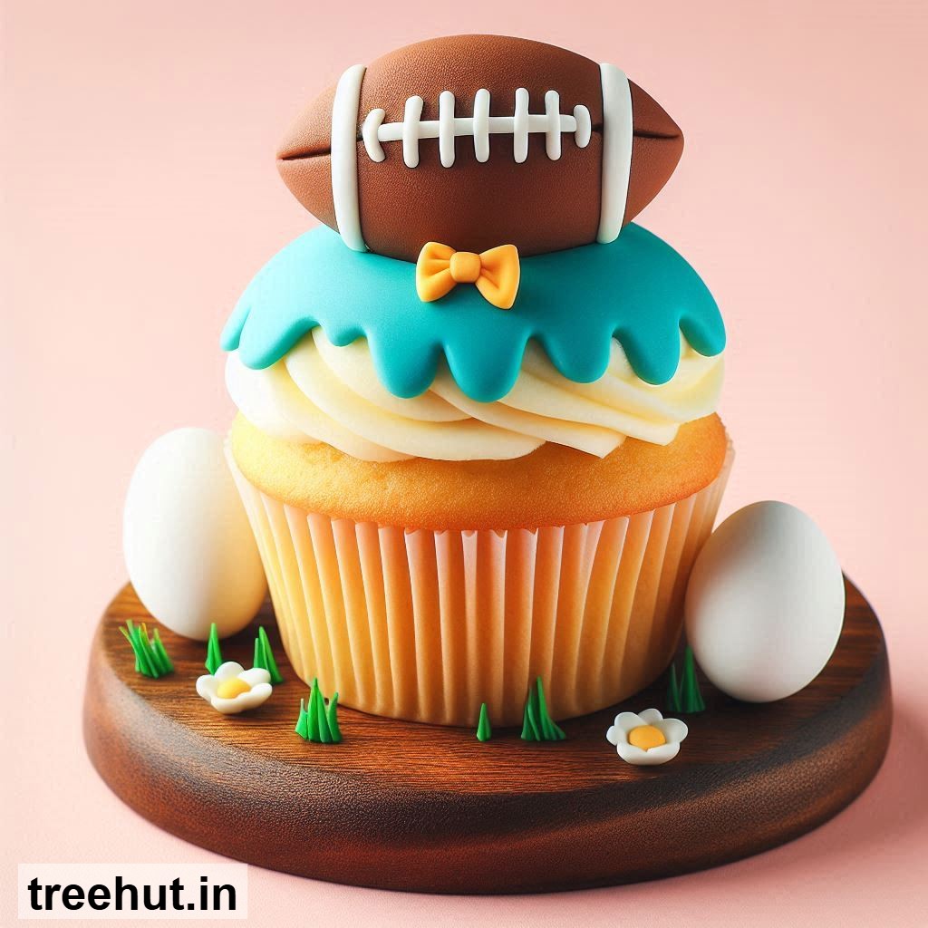 Rugby Cupcake Decoration Ideas for Cafe, Party Cupcake Ideas, Mini Cake Ideas