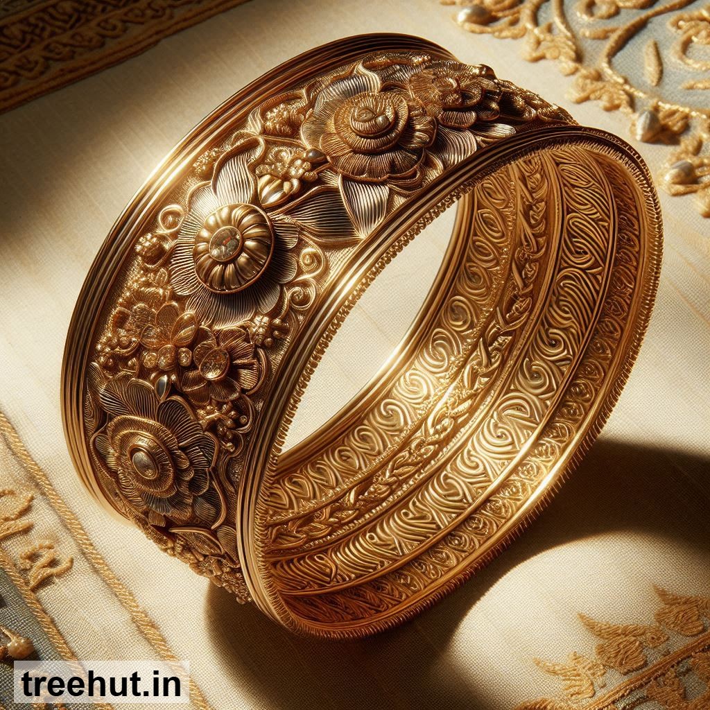 Textured Gold Bangle Design Ideas, Jewelry Design Ideas