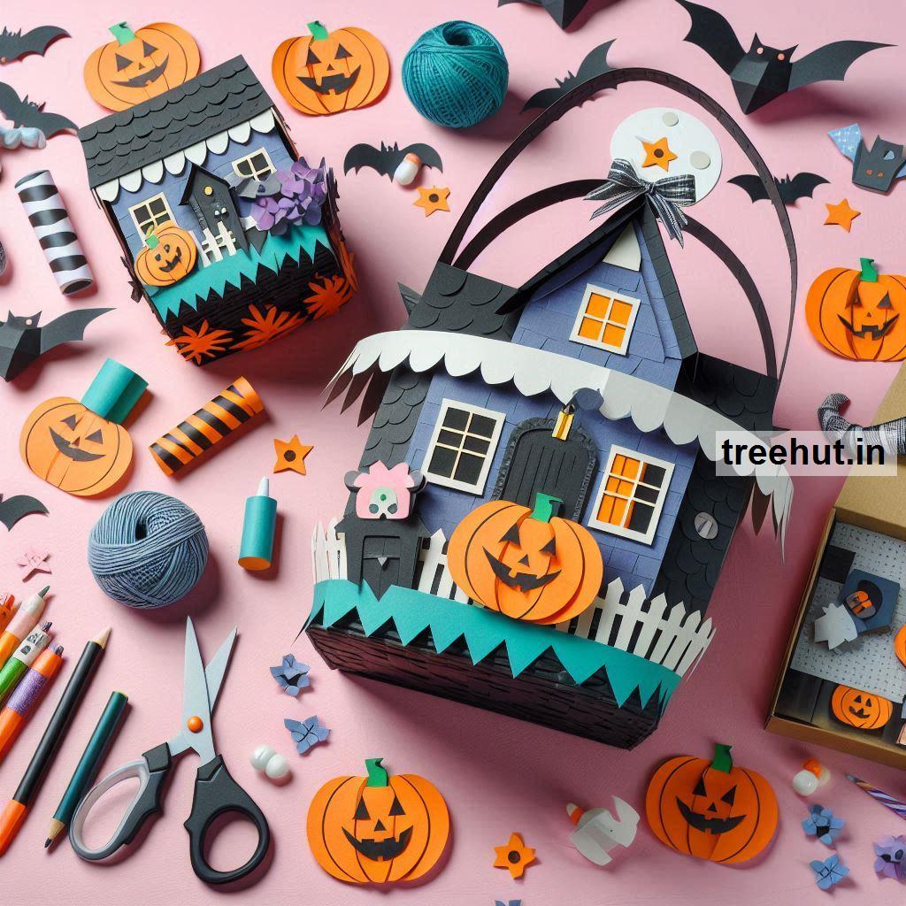 Trick-or-Treat Basket Paper Craft Ideas for Kids, Adults, Family Time and Classroom Activities