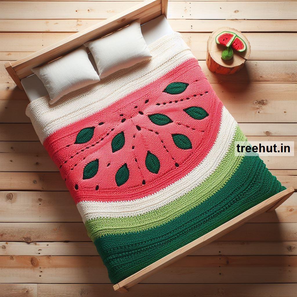 Watermelon Crochet Bedcover Ideas