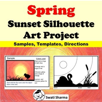 Spring, Summer Sunset Silhouette Art Project