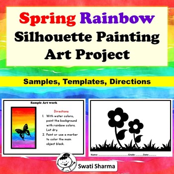 Spring Rainbow Silhouette Painting Art Project