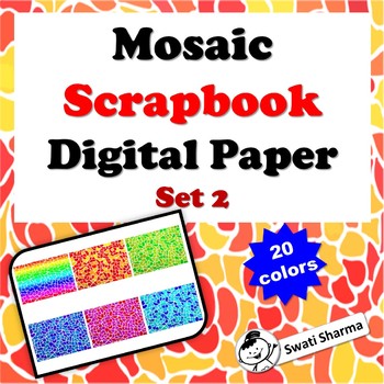 Mosaic Scrapbook Digital Paper, Set 2