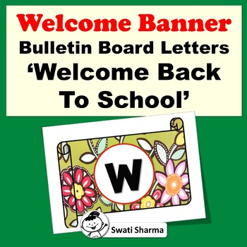 Bulletin Board Letters, Welcome Back To School