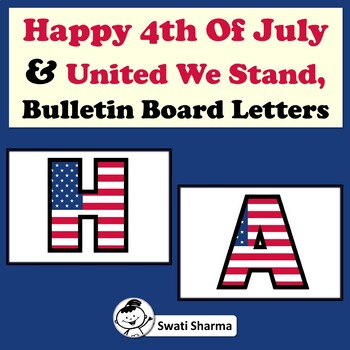 'Happy 4th of July', 'United We Stand' Bulletin Board Letters