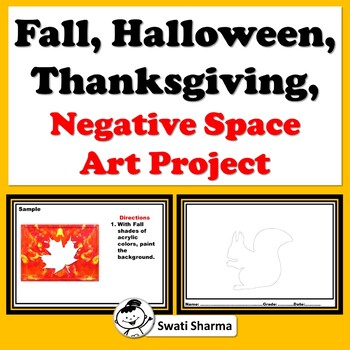 Fall, Halloween, Thanksgiving, Negative Space, Art Project
