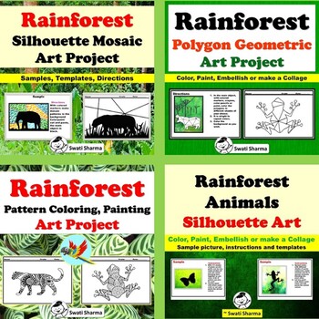 Rainforest Art Project, Elementary Art Project Bundle