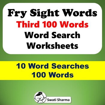 Fry Sight Words Third 100 Words, Word Search Worksheets