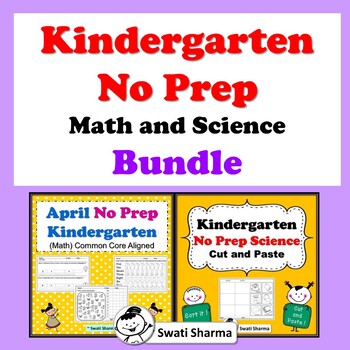 Kindergarten No Prep Math and Science Bundle