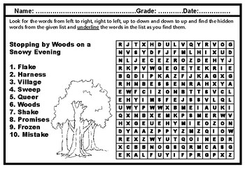 3rd Grade Literature, Word Search Worksheets, Year Long No Prep Sub Plans