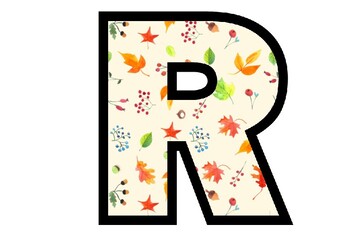 Fall, Leaves, A to Z, 0 to 9, Bulletin Board Letters and Numbers, Set 1
