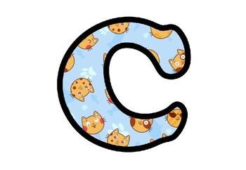 Cat Theme Letters, Numbers and Symbols, Cat Classroom Decor