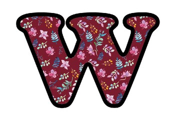 Welcome Spring Letters, Floral Classroom Decor Printables