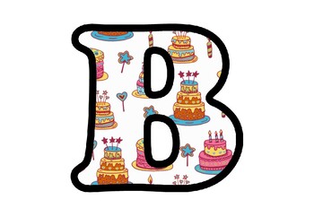 Birthday, Cake Bulletin Board Letters, Celebration Classroom Decor