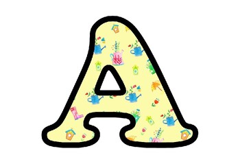 Spring Bulletin Board Letters, Numbers and Symbols, Garden Classroom Decor