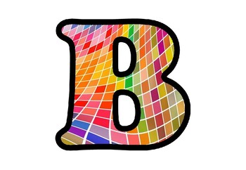 Colorful Bulletin Board Letters, Numbers and Symbols, Alphabet Classroom Decor