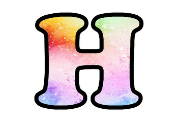 Colorful Splash Bulletin Board Letters, Numbers and Symbols, Rainbow, Holi Decor