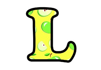 Green Apples Bulletin Board Letters, Numbers and Symbols, Classroom Decor