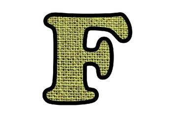Green Jute Fabric Texture Bulletin Board Letters, Numbers, Symbols, Eco Friendly