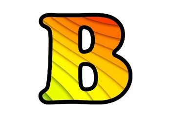 Yellow Orange Bulletin Board Letters, Numbers and Symbols, Spring, Fall Decor