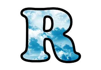 Clouds, Sky Bulletin Board Letters, Numbers and Symbols, Classroom Decor