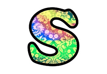Colorful Fabric Texture Bulletin Board Letters, Numbers, Symbols, Weaving Sari