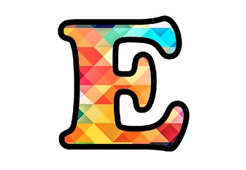 Colorful Geometric Shapes Bulletin Board Letters, Numbers Symbols, Class Display