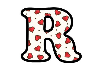 Hearts Valentine’s Day Bulletin Board Letters, Numbers Symbols, Class Decor Set2