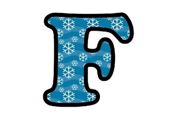 Snowflakes, Winter Bulletin Board Letters, Numbers and Symbols, Classroom Decor