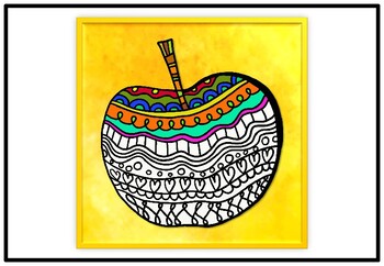 Fall Harvest Pattern Coloring, Elementary Art Project, Classroom Decor, Art Plan