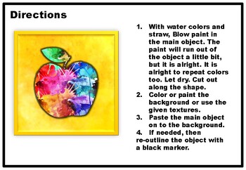Fall, Halloween, Thanksgiving, Blow Painting Elementary Art Project, Fall Art