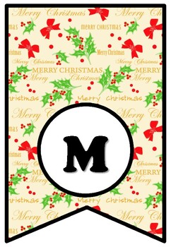 Merry Christmas, Christmas Bulletin Board Sayings Pennant Banner Christmas Decor