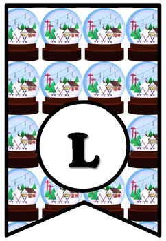 If I Lived In A Snow Globe, LETTERS Winter Bulletin Board Sayings Pennant Banner