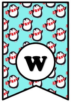 Warm Up With A Good Book, Penguin Library Bulletin Board Sayings Pennant Letters