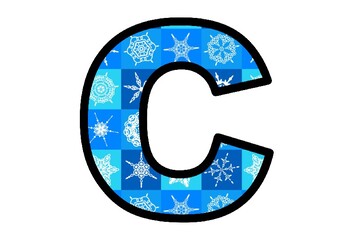Snowflakes Alphabet, Winter, Bulletin Board Letters, Classroom Décor, Set 2