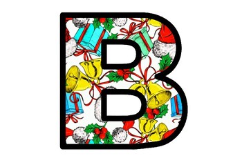 Christmas Bulletin Board Letters, Classroom Décor, Set 3