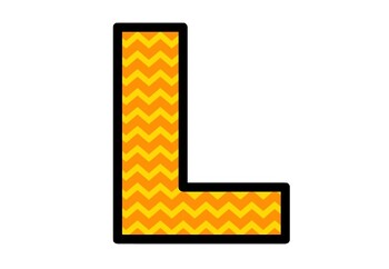 Fall, Orange Chevron Letters, Bulletin Board Letters, Classroom Decor Alphabet